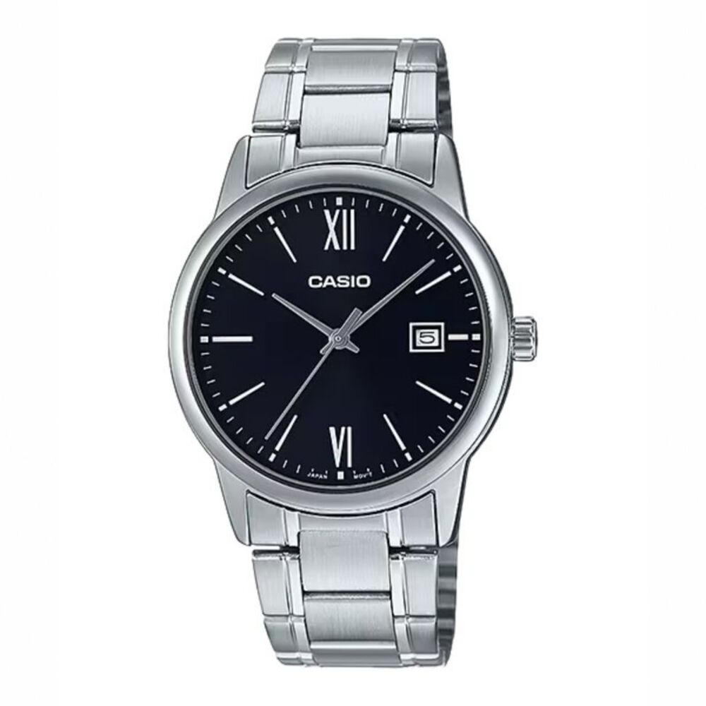 Casio Men’s Black Dial Stainless Steel Dress Watch – MTP-V002D-1B3